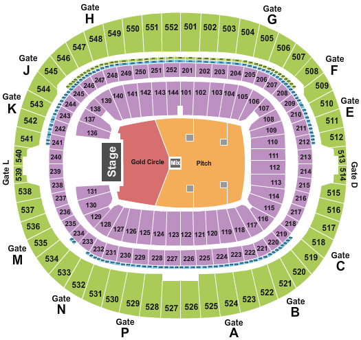 Wembley Stadium Bruno Mars Seating Chart